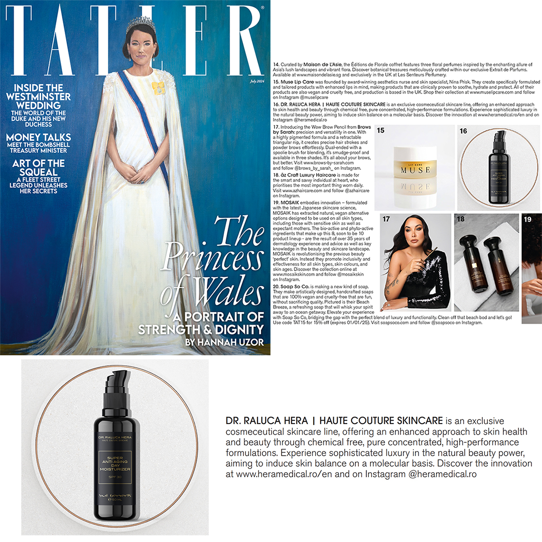 Apariție în numărul Tatler din Iulie 2024