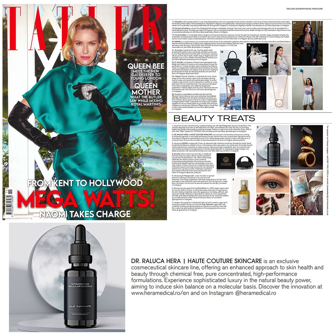 Apariție în numărul Tatler din Noiembrie 2023